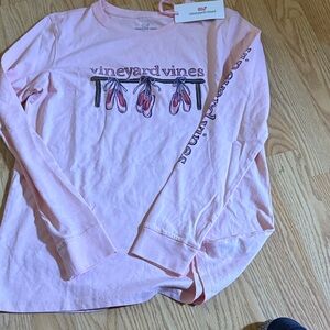 Vineyard Vines Light Pink Ballet Long Sleeve Tee
